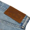 Light Wash Cotton Wreath Denim Short